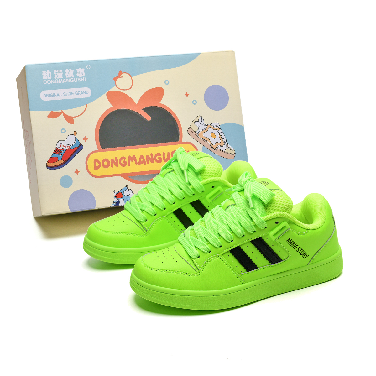 Anime story Стойкие к скольжению и истиранию легкие низкие скейтерские унисекс Custard в неоново-зеленом цвете, цвет Neon Green
Anime story Стойкие к скольжению и истиранию легкие низкие скейтерские унисекс Custard в неоново-зеленом цвете, цвет Neon Green