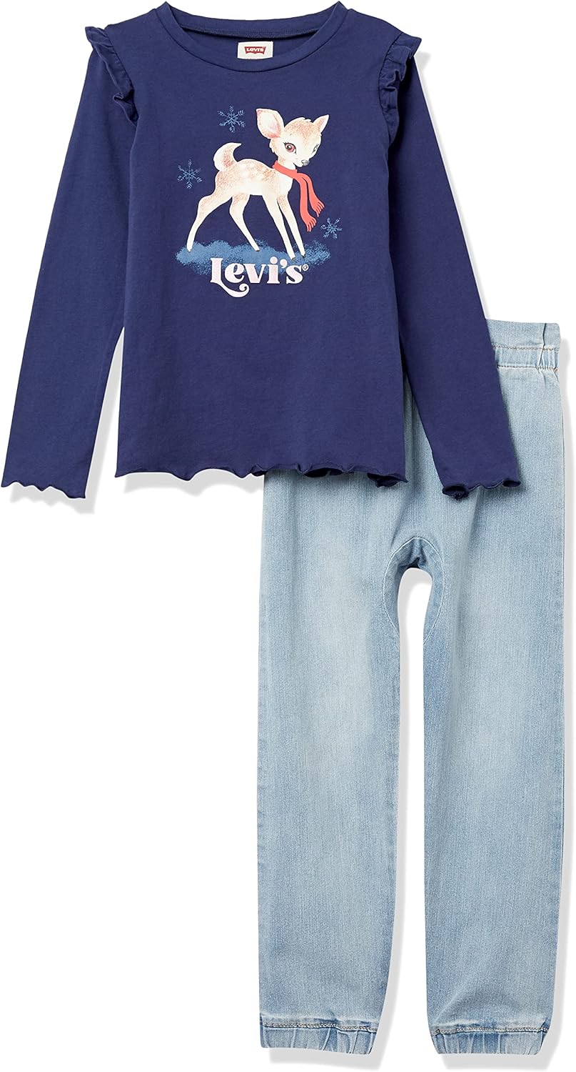 Комплект из двух предметов: футболка с длинным рукавом и джинсы Levi's для девочек, Medieval Blue
Комплект из двух предметов: футболка с длинным рукавом и джинсы Levi's для девочек, Medieval Blue
