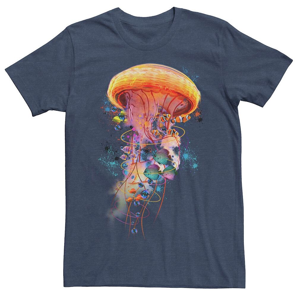 Мужская футболка с рисунком Electric Jellyfish World Fish Splatter Licensed Character, цвет Navy Heather
Мужская футболка с рисунком Electric Jellyfish World Fish Splatter Licensed Character, цвет Navy Heather
