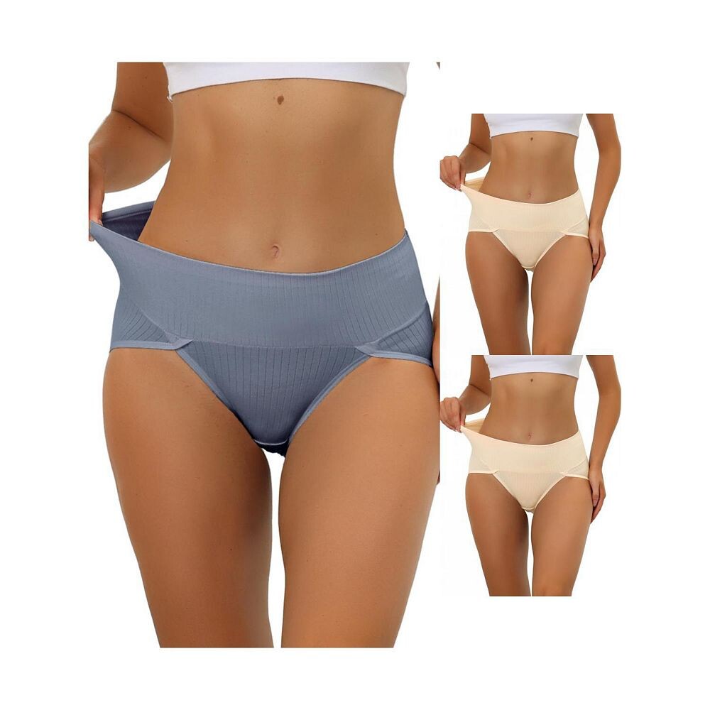 3 упаковки женского нижнего белья в рубчик с завышенной талией и контролем живота, доступны в размерах больших размеров ALLEGRA K, цвет Beige Blue
3 упаковки женского нижнего белья в рубчик с завышенной талией и контролем живота, доступны в размерах больших размеров ALLEGRA K, цвет Beige Blue