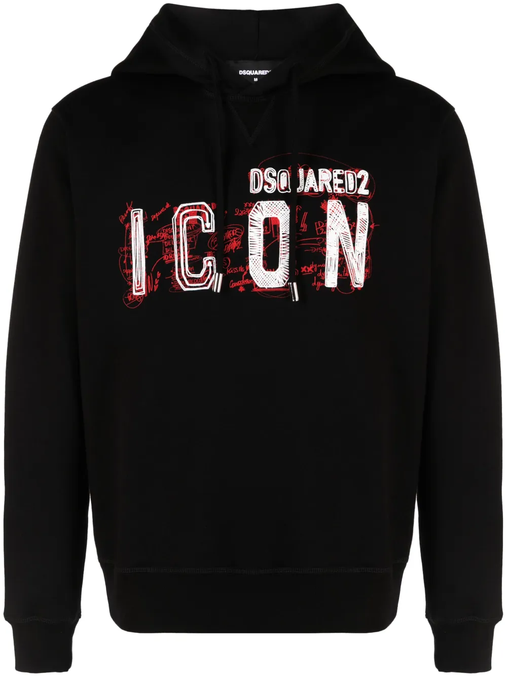 Худи Icon Scribble DSQUARED2, черный 
Худи Icon Scribble DSQUARED2, черный