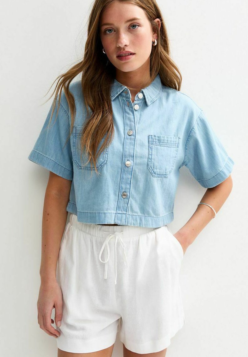 Блузка на пуговицах LIGHT SHORT SLEEVE New Look, синий
Блузка на пуговицах LIGHT SHORT SLEEVE New Look, синий