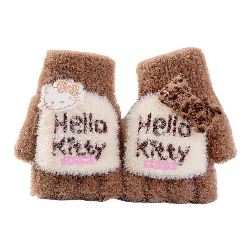 Вязаные перчатки для детей, 99% полиамид, 1% эластан Sanrio, коричневый
Вязаные перчатки для детей, 99% полиамид, 1% эластан Sanrio, коричневый