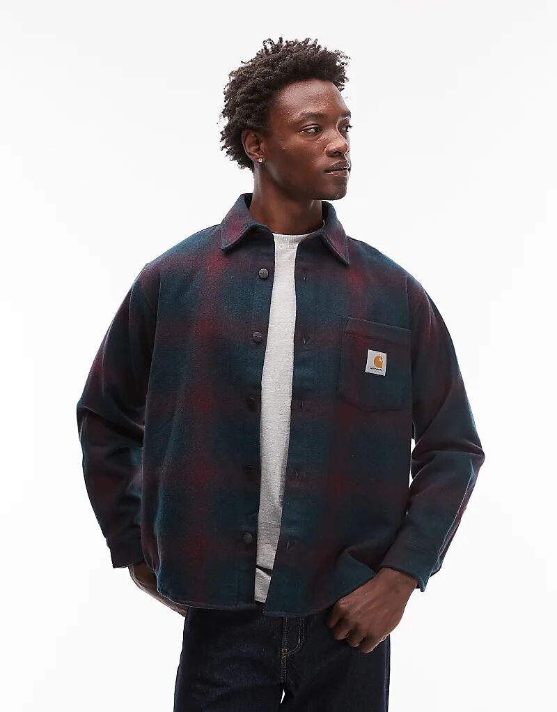 Куртка-рубашка Carhartt WIP Brennan в зелено-бордовую клетку
Куртка-рубашка Carhartt WIP Brennan в зелено-бордовую клетку