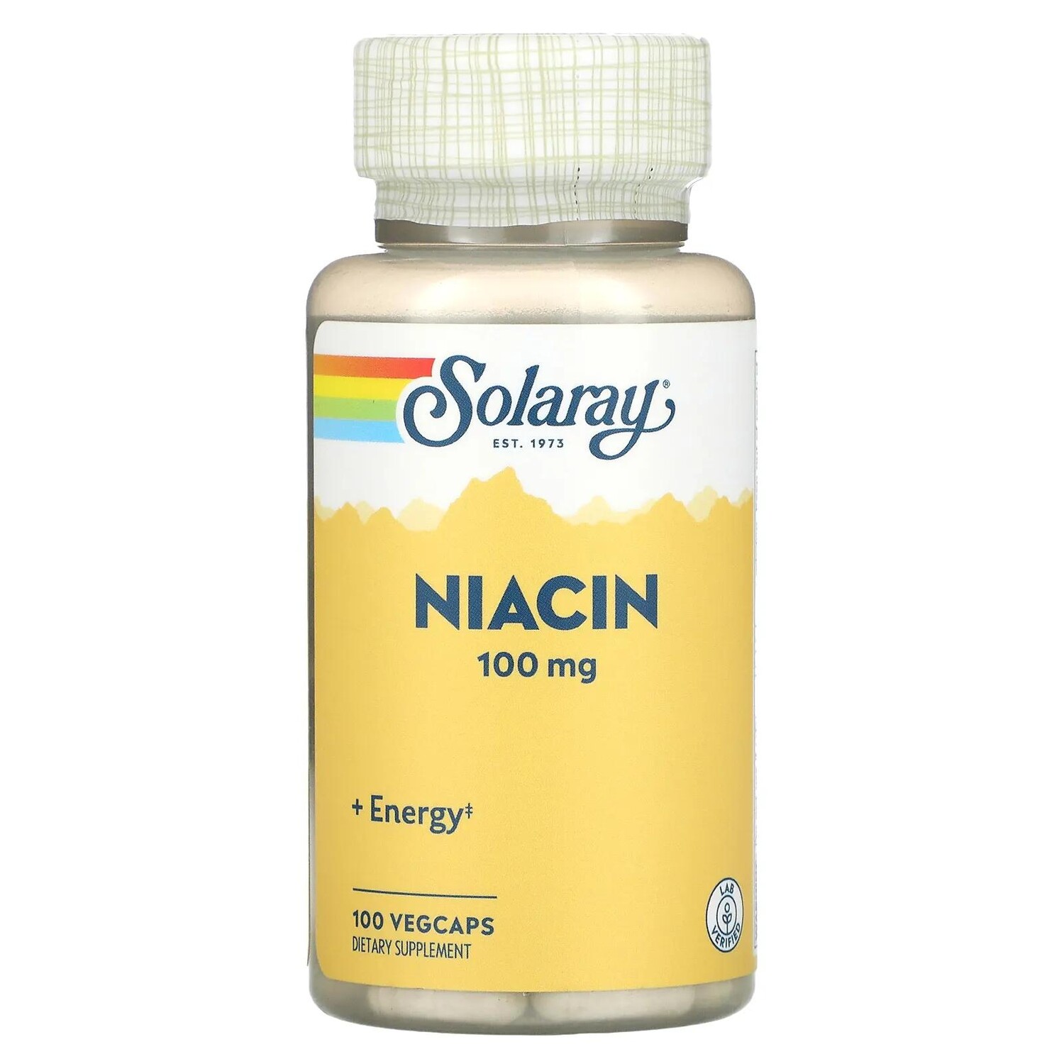 Solaray Niacin 100 mg 100 VegCaps
Solaray Niacin 100 mg 100 VegCaps
