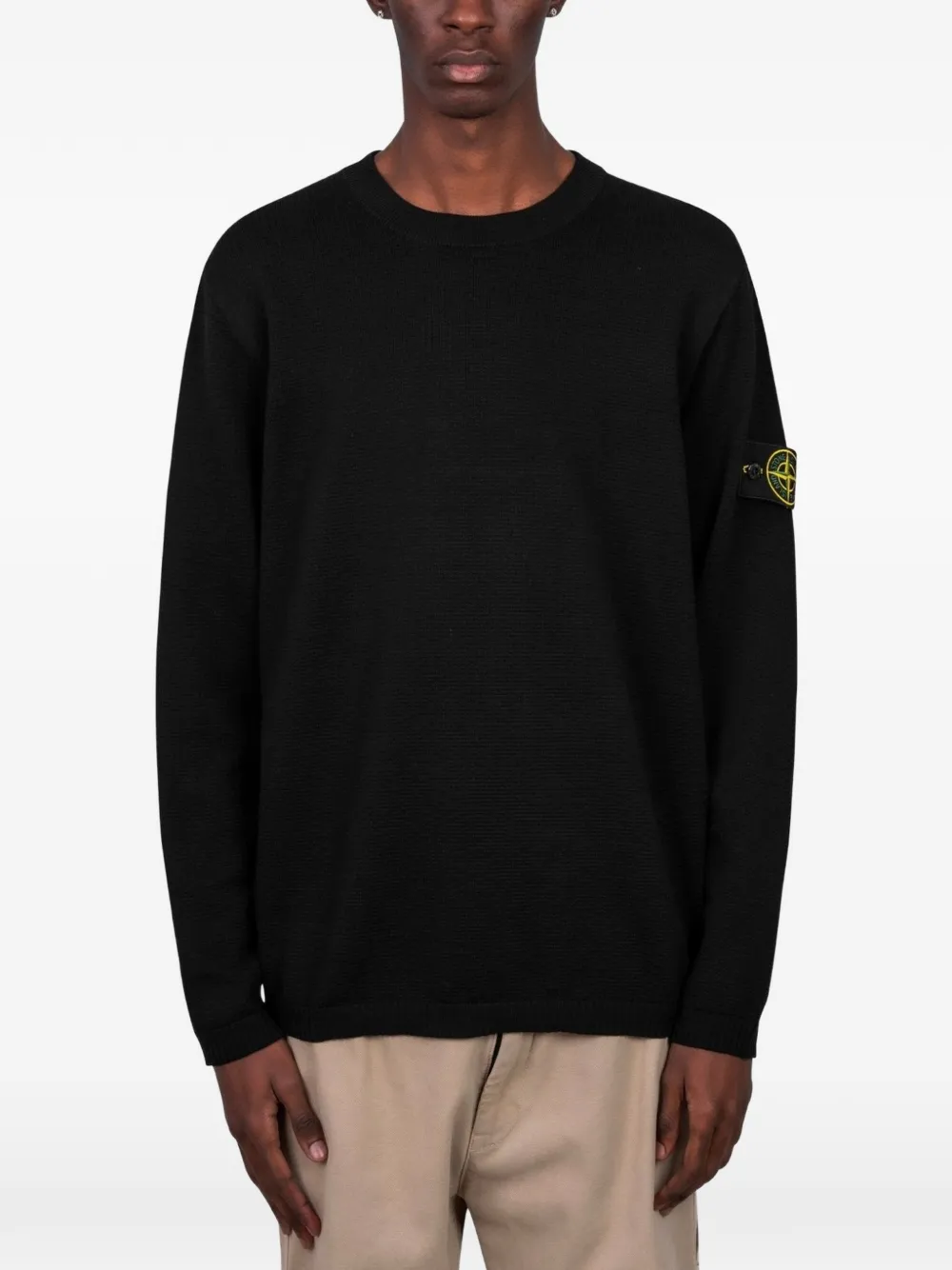 Джемпер с круглым вырезом Stone Island, черный
Джемпер с круглым вырезом Stone Island, черный