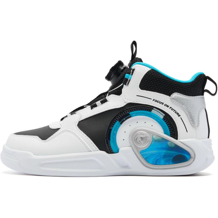 Нескользящие износостойкие детские кроссовки для скейтбординга среднего размера для подростков QIAODAN, белый/синий/черный 
Нескользящие износостойкие детские кроссовки для скейтбординга среднего размера для подростков QIAODAN, белый/синий/черный