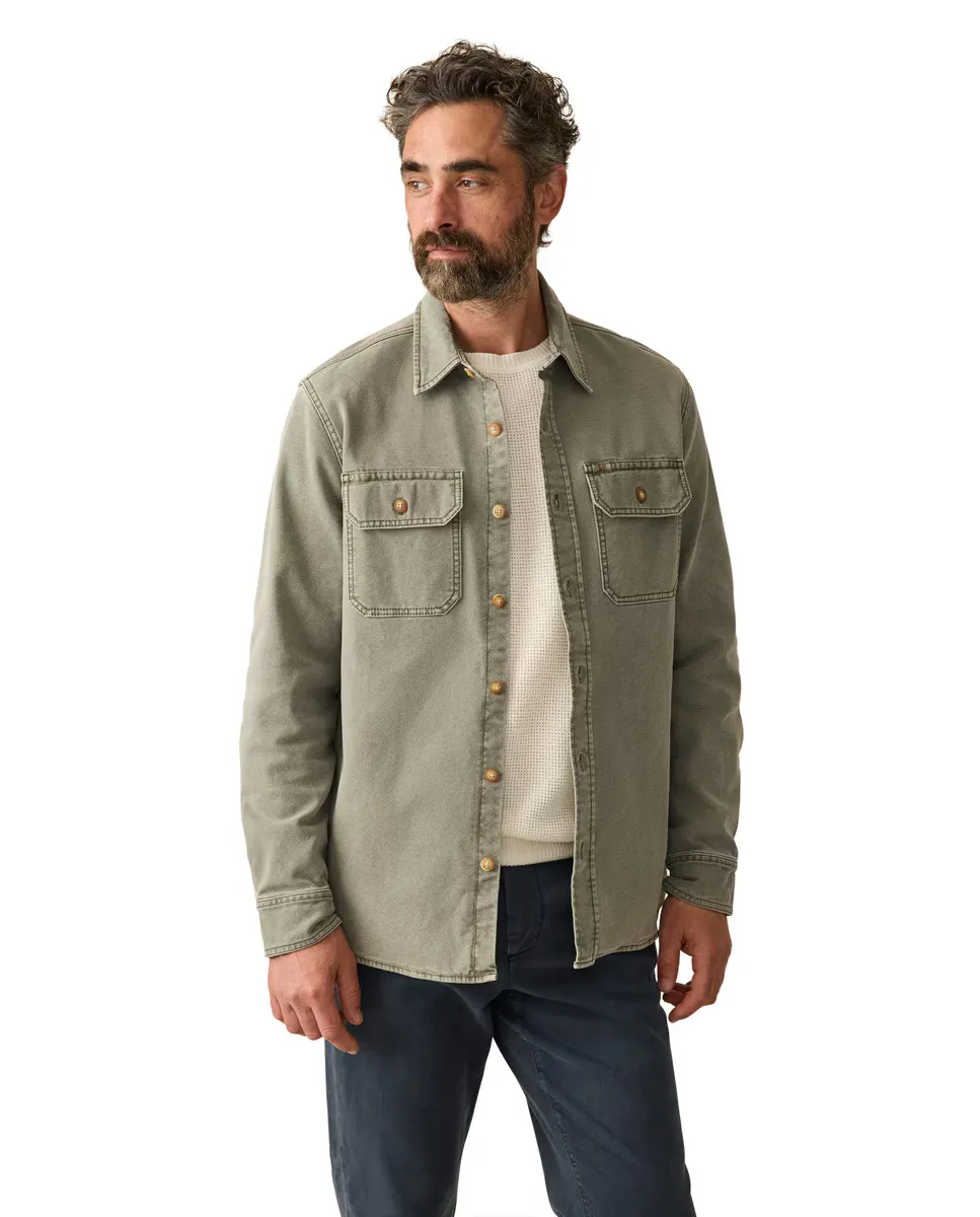 Мужская верхняя рубашка Faherty, военный зеленый
Мужская верхняя рубашка Faherty, военный зеленый