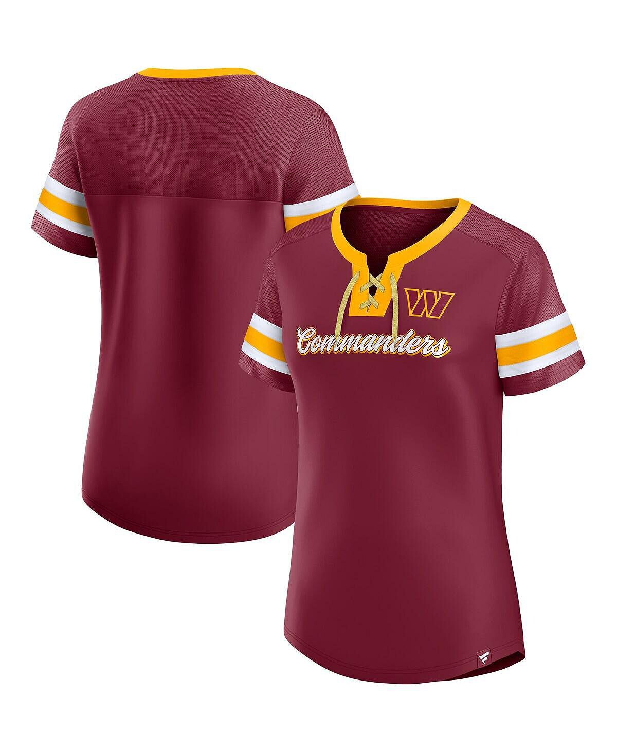 Женская бордовая футболка Washington Commanders Original State на шнуровке с логотипом Fanatics, Красный, Женская бордовая футболка Washington Commanders Original State на шнуровке с логотипом Fanatics
Женская бордовая футболка Washington Commanders Original State на шнуровке с логотипом Fanatics, Красный, Женская бордовая футболка Washington Commanders Original State на шнуровке с логотипом Fanatics