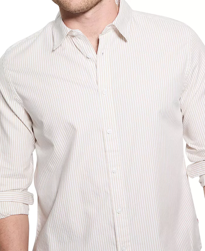 Мужская оксфордская рубашка с длинным рукавом в полоску на пуговицах свободного кроя GUESS, коричневый/бежевый
Мужская оксфордская рубашка с длинным рукавом в полоску на пуговицах свободного кроя GUESS, коричневый/бежевый