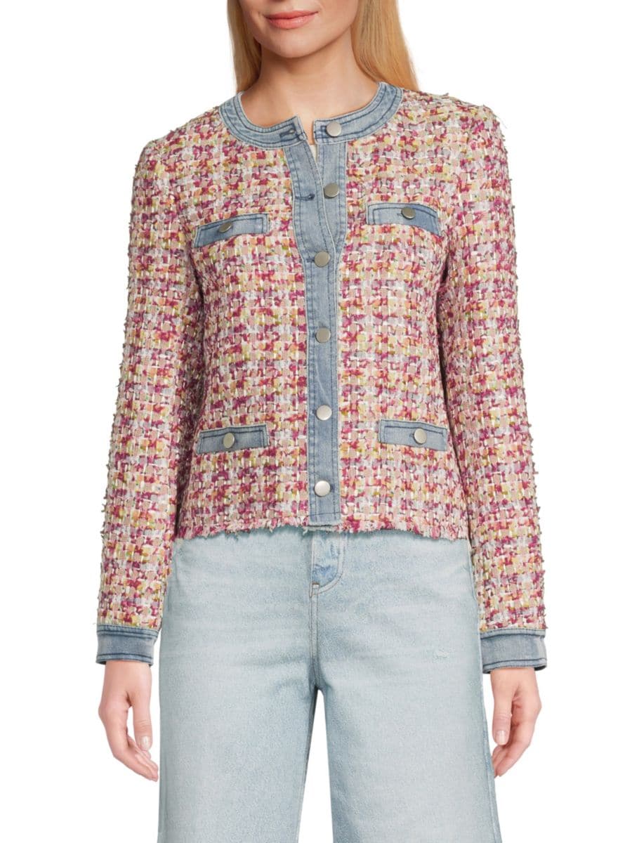 Твидовый пиджак в стиле микс-медиа Ecru, цвет Beetroot Multi
Твидовый пиджак в стиле микс-медиа Ecru, цвет Beetroot Multi