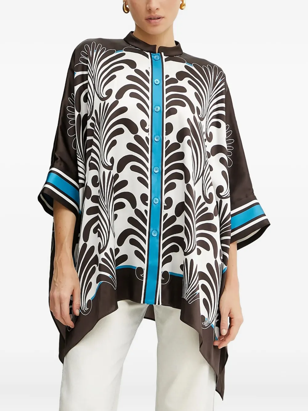 Топ с пуговицами и принтом листьев LUISA SPAGNOLI, коричневый
Топ с пуговицами и принтом листьев LUISA SPAGNOLI, коричневый