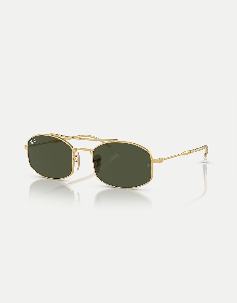 Овальные солнцезащитные очки Ray-Ban Rb3719 с золотым эффектом и зелеными линзами
Овальные солнцезащитные очки Ray-Ban Rb3719 с золотым эффектом и зелеными линзами