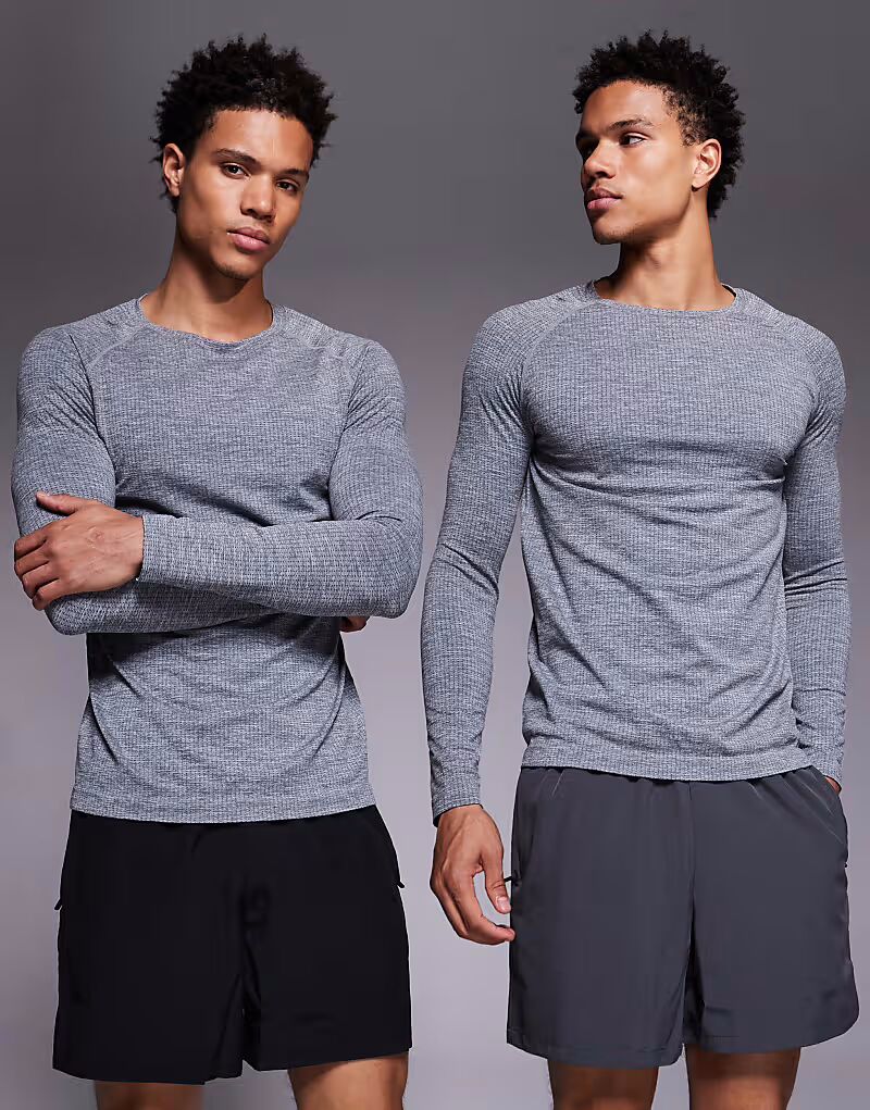 Быстросохнущие тренировочные шорты с карманами на молнии, комплект из 2 пар, графитовый и черный цвета 4505
Быстросохнущие тренировочные шорты с карманами на молнии, комплект из 2 пар, графитовый и черный цвета 4505