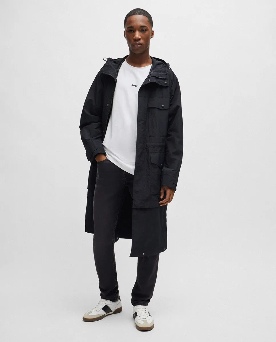 Джинсы зауженного кроя из суперэластичного денима Boss, черный
Джинсы зауженного кроя из суперэластичного денима Boss, черный