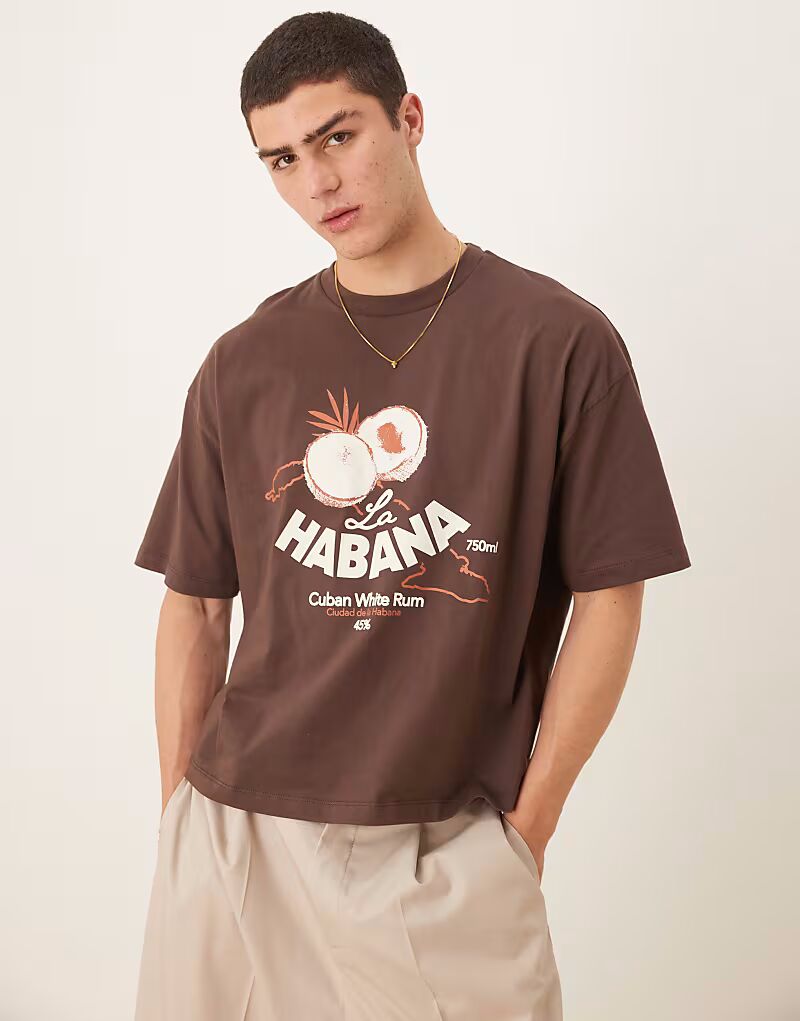 Футболка свободного кроя ASOS DESIGN oversize с летней графикой коричневого цвета
Футболка свободного кроя ASOS DESIGN oversize с летней графикой коричневого цвета