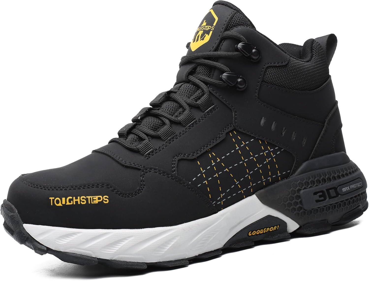 Ботинки с защитным носком для мужчин и женщин, стойкие к проколам защитные ботинки, 15 см легкие и удобные промышленные строительные ботинки, неразрушимые кроссовки Toughsteps, черный
Ботинки с защитным носком для мужчин и женщин, стойкие к проколам защитные ботинки, 15 см легкие и удобные промышленные строительные ботинки, неразрушимые кроссовки Toughsteps, черный
