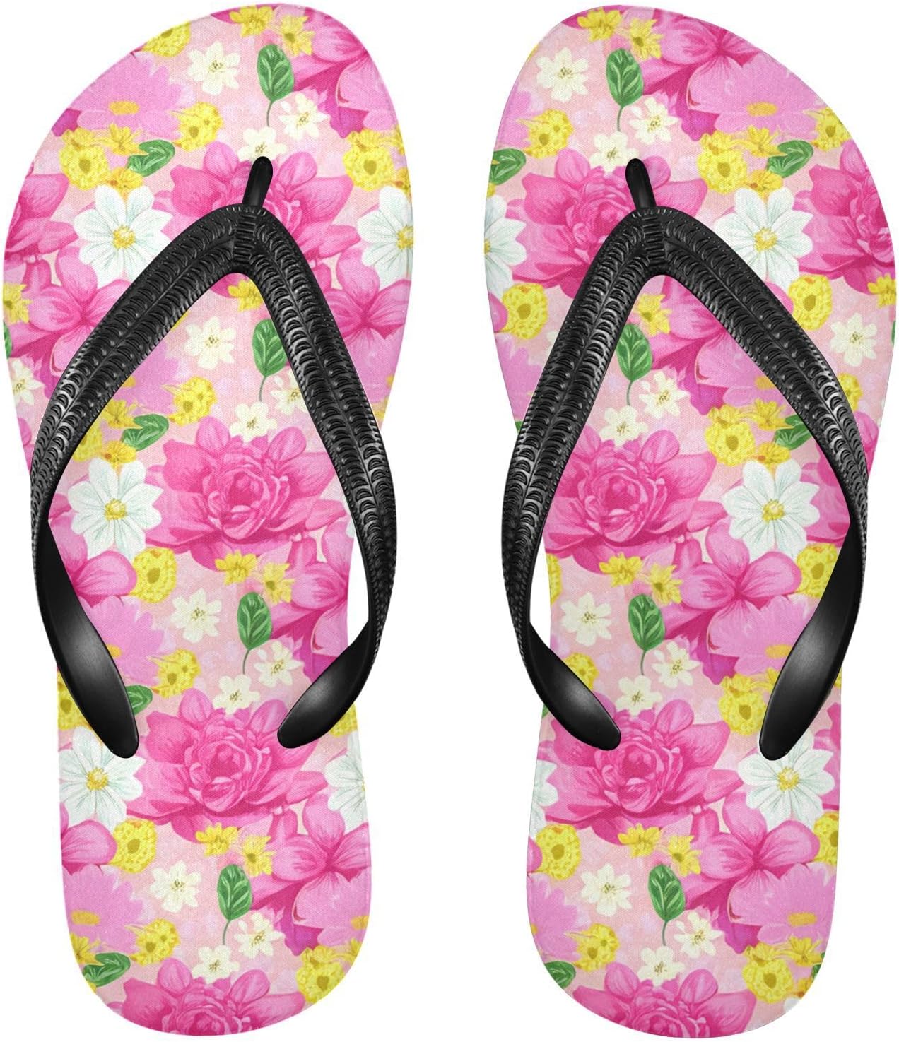 Розовые и желтые шлепанцы с цветочным узором, пляжные вьетнамки для душа, резиновые нескользящие летние шлепки для мужчин и женщин Sinestour
Розовые и желтые шлепанцы с цветочным узором, пляжные вьетнамки для душа, резиновые нескользящие летние шлепки для мужчин и женщин Sinestour
