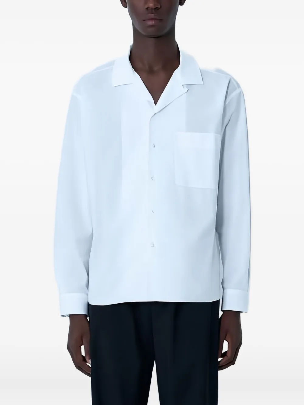 Рубашка с классическим воротником и накладным карманом The Row, синий
Рубашка с классическим воротником и накладным карманом The Row, синий