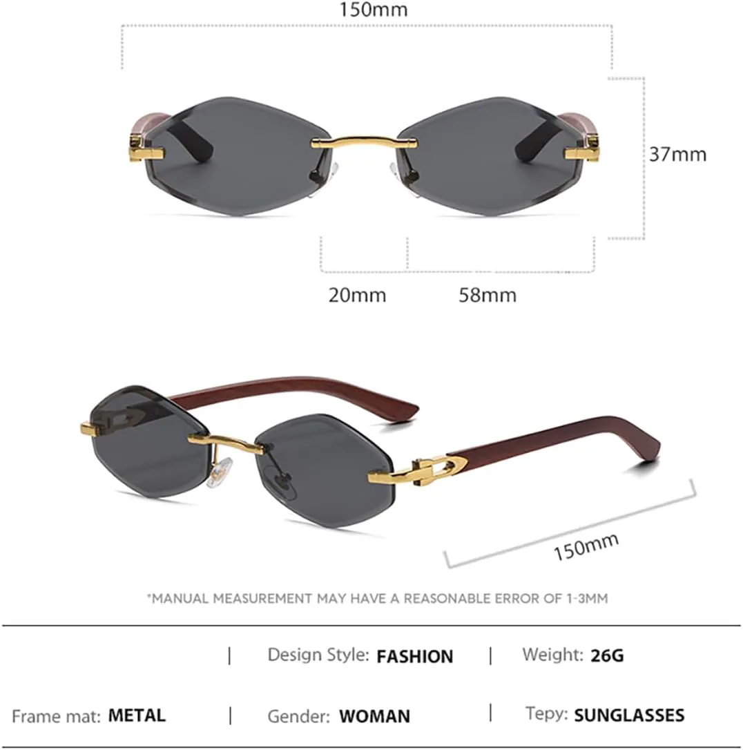 Солнцезащитные очки без оправы для женщин и мужчин, металлические, винтажные, нестандартной формы, с защитой от УФ-излучения UV400 LIGOES, Gold With Brown
Солнцезащитные очки без оправы для женщин и мужчин, металлические, винтажные, нестандартной формы, с защитой от УФ-излучения UV400 LIGOES, Gold With Brown