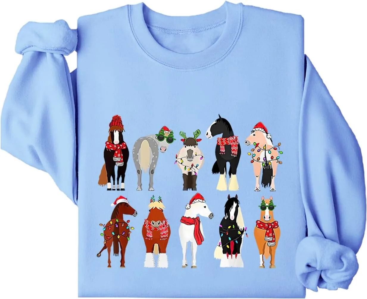 Рождественский худи с лошадью, Long Sleeve
Рождественский худи с лошадью, Long Sleeve