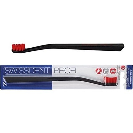 Зубная щетка Profi Gentle для чувствительных зубов с очень мягкой щетиной в запатентованной форме ложки для чистки труднодоступных мест Черный Красный, Swissdent
Зубная щетка Profi Gentle для чувствительных зубов с очень мягкой щетиной в запатентованной форме ложки для чистки труднодоступных мест Черный Красный, Swissdent