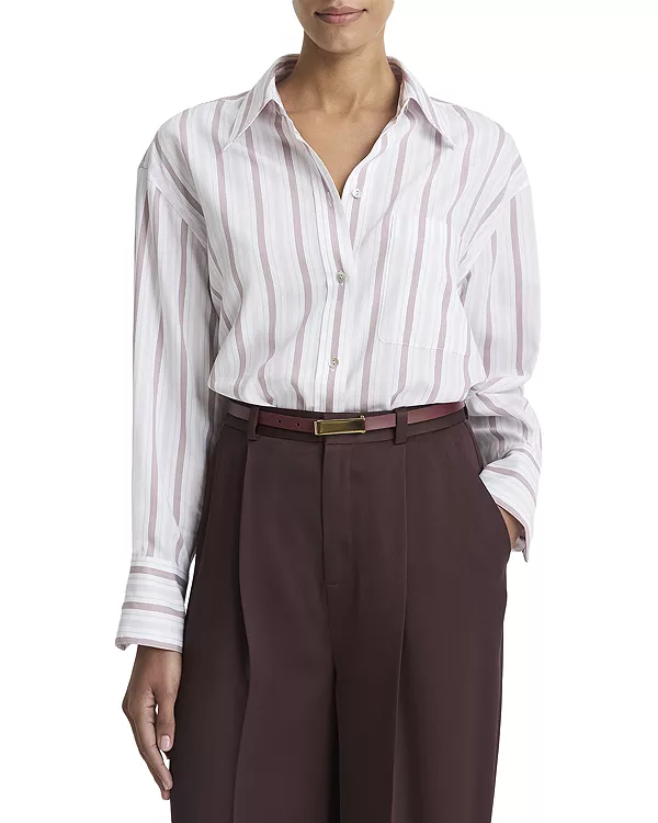 Рубашка в полоску оверсайз Vince, белый
Рубашка в полоску оверсайз Vince, белый