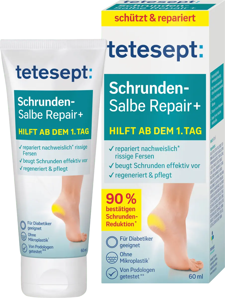 Крем для ног мазь от трещин Repair+ 60 мл tetesept
Крем для ног мазь от трещин Repair+ 60 мл tetesept