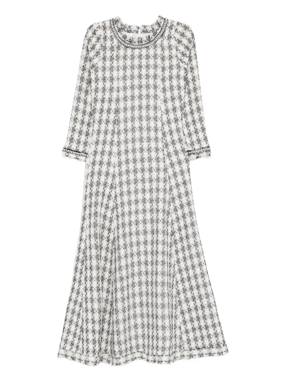 Клетчатое украшенное платье миди Miau By Clara Rotescu, белый
Клетчатое украшенное платье миди Miau By Clara Rotescu, белый