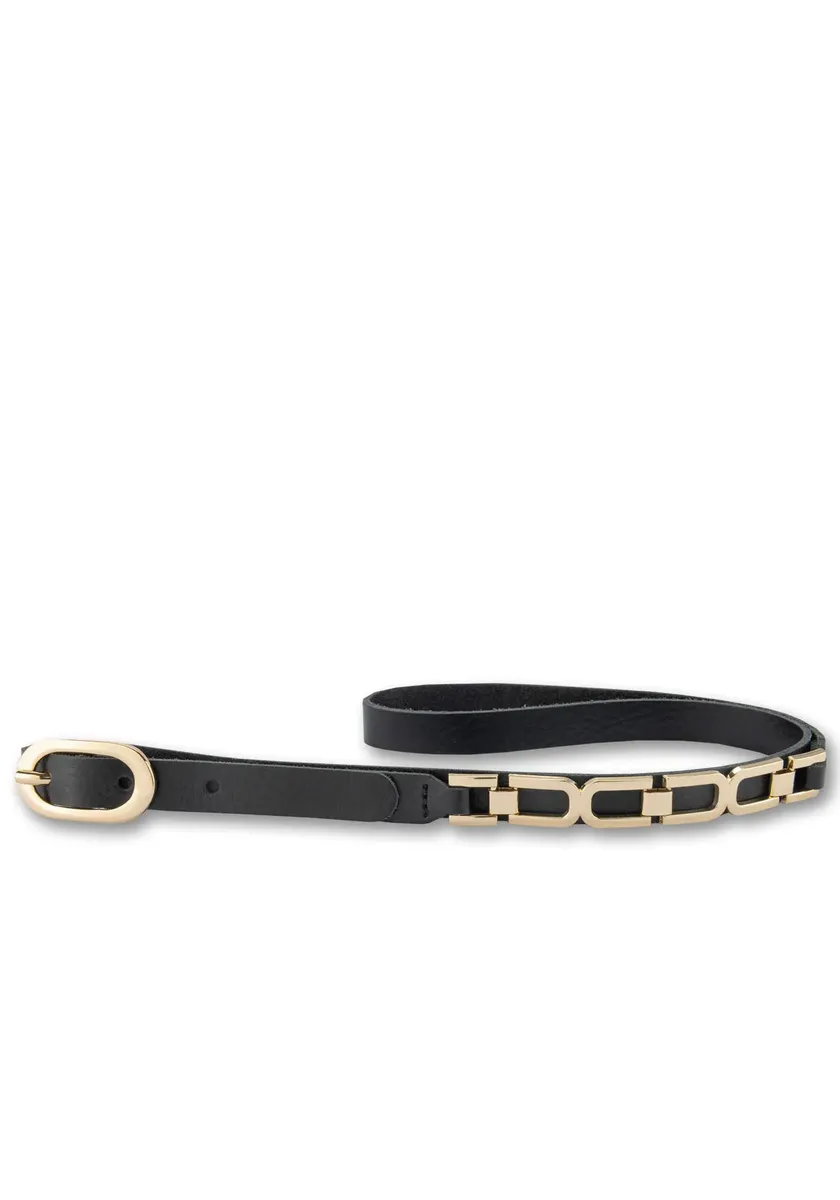 Кожаный ремень BERND GÖTZ со стильной золотой цепочкой, черный
Кожаный ремень BERND GÖTZ со стильной золотой цепочкой, черный