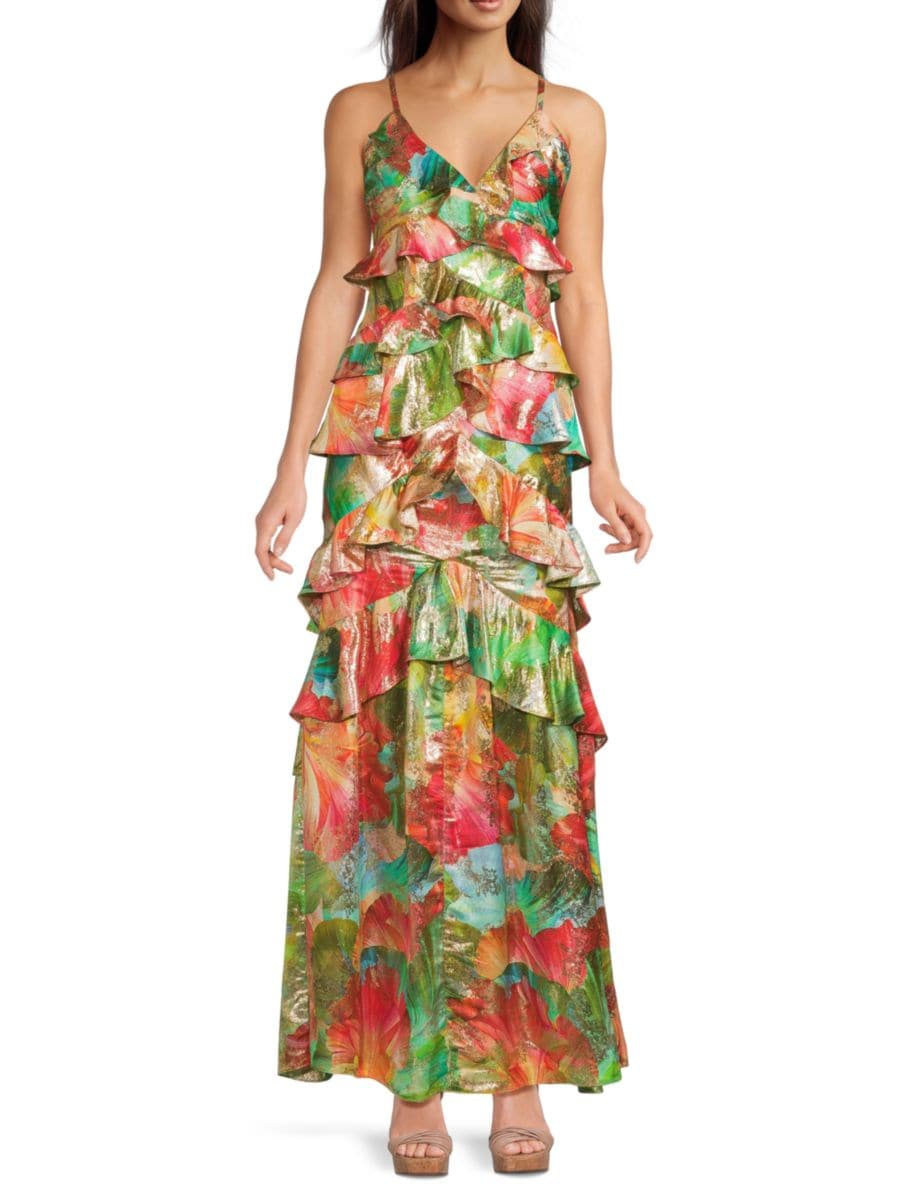 Платье Harlen с металлизированными рюшами Ramy Brook, цвет Tropical Multi
Платье Harlen с металлизированными рюшами Ramy Brook, цвет Tropical Multi