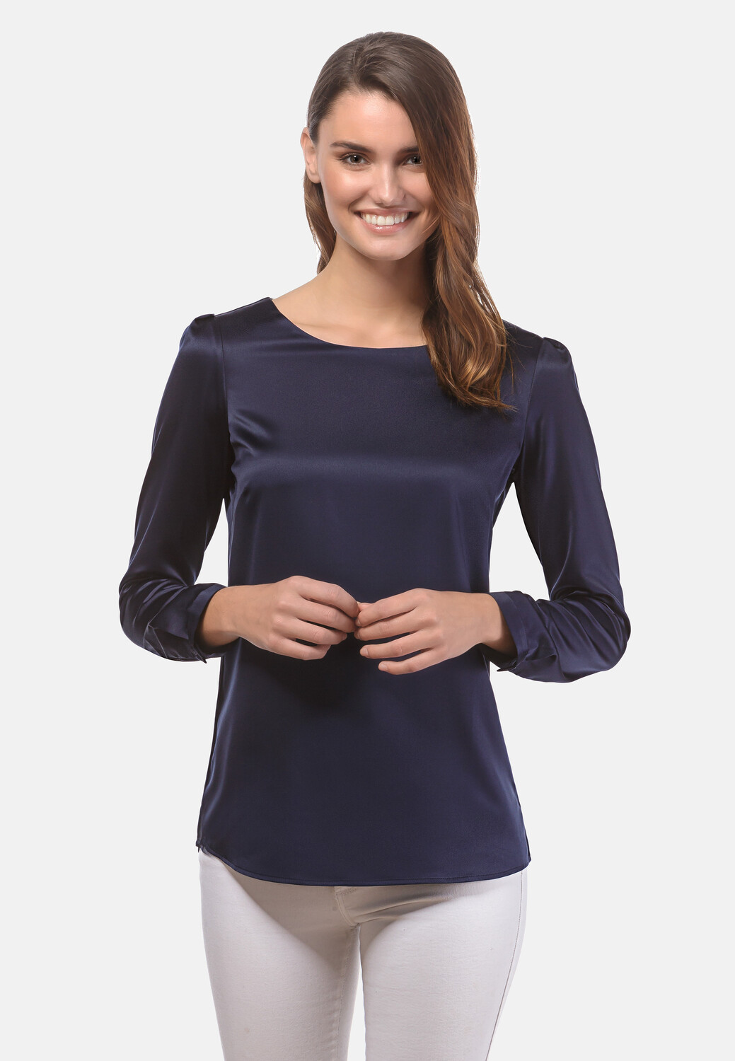 Блуза Vincenzo Boretti leicht tailliert, темно-синий
Блуза Vincenzo Boretti leicht tailliert, темно-синий