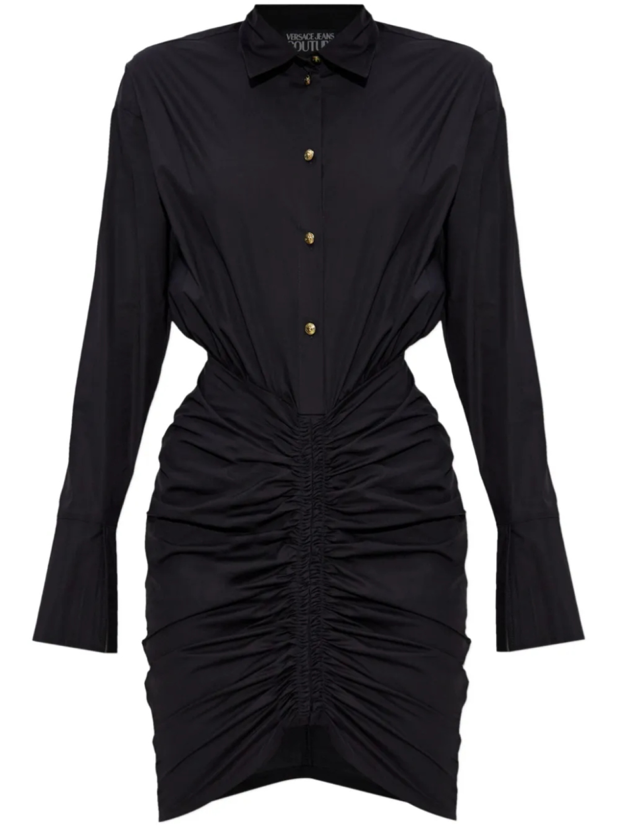 Платье-рубашка со сборками Versace Jeans Couture, черный
Платье-рубашка со сборками Versace Jeans Couture, черный