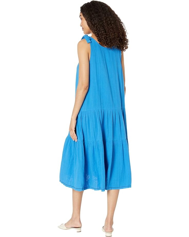 Платье Lilla P Double Gauze Tie Strap Peplum Dress, цвет Tide 
Платье Lilla P Double Gauze Tie Strap Peplum Dress, цвет Tide