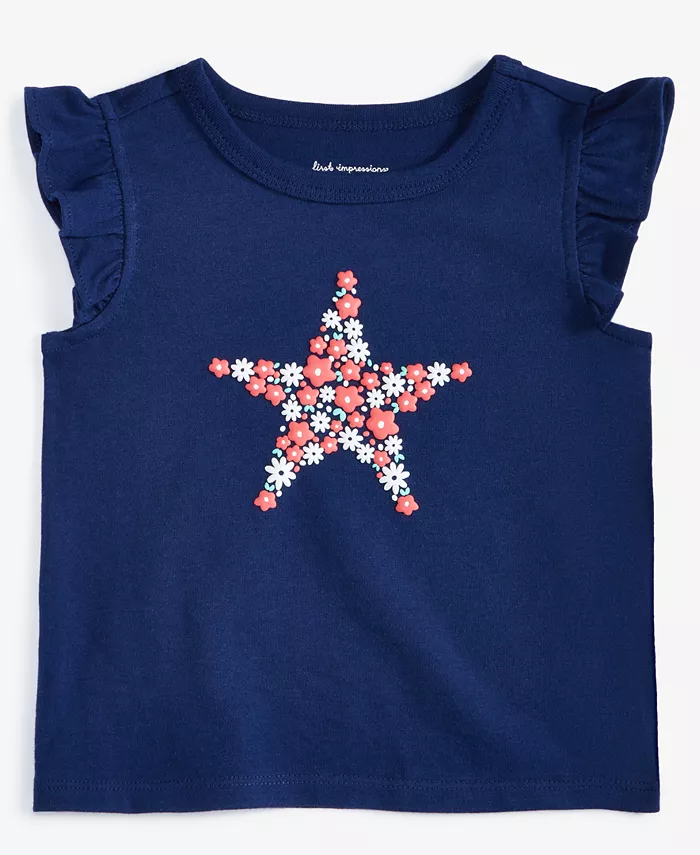 Футболка для девочек с принтом "Цветок и звезда" First Impressions, синий
Футболка для девочек с принтом "Цветок и звезда" First Impressions, синий
