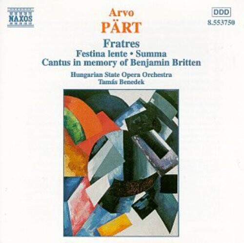 CD диск Part / Benedek / Hungarian State Opera Orch: Fratres / Festina Lente / Summa / Cantus
CD диск Part / Benedek / Hungarian State Opera Orch: Fratres / Festina Lente / Summa / Cantus
