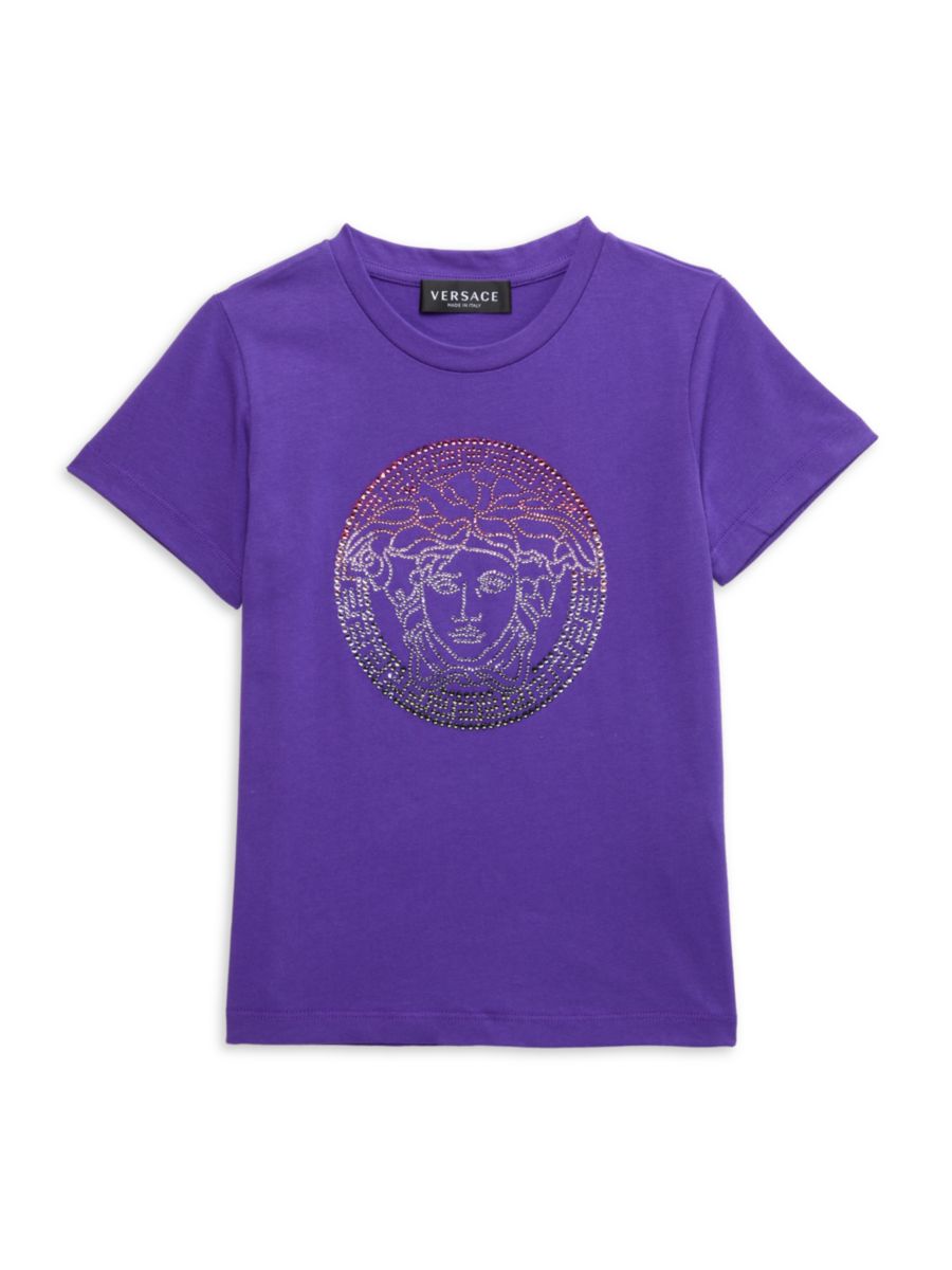 Футболка с декором для маленьких девочек и девочек Versace, цвет Purple Multi
Футболка с декором для маленьких девочек и девочек Versace, цвет Purple Multi