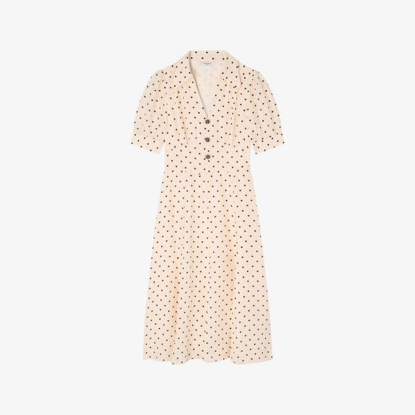 Платье миди Lk Bennett с пышными рукавами и горошком из смесового шелка, кремовый
Платье миди Lk Bennett с пышными рукавами и горошком из смесового шелка, кремовый