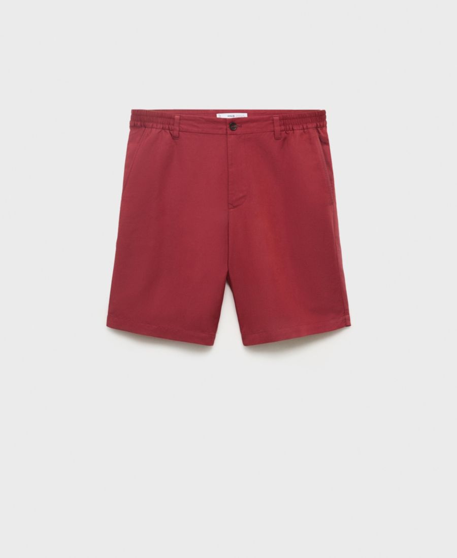 Мужские льняные шорты-бермуды с эластичным поясом, длина 23 см MANGO, Cherry
Мужские льняные шорты-бермуды с эластичным поясом, длина 23 см MANGO, Cherry