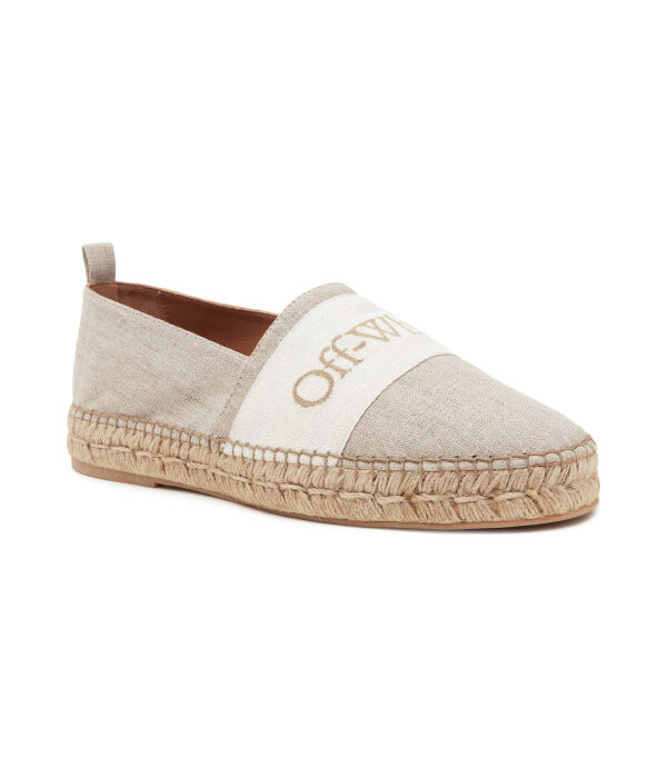 Эспадрильи женские Off White с надписью, бежевый
Эспадрильи женские Off White с надписью, бежевый