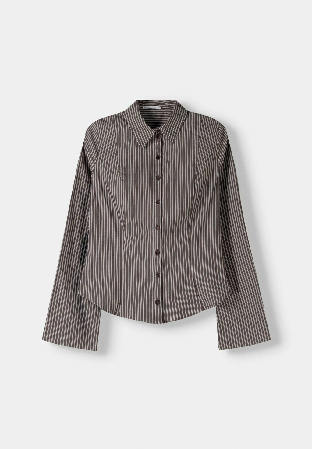 Блузка на пуговицах Bershka, темно-коричневый
Блузка на пуговицах Bershka, темно-коричневый