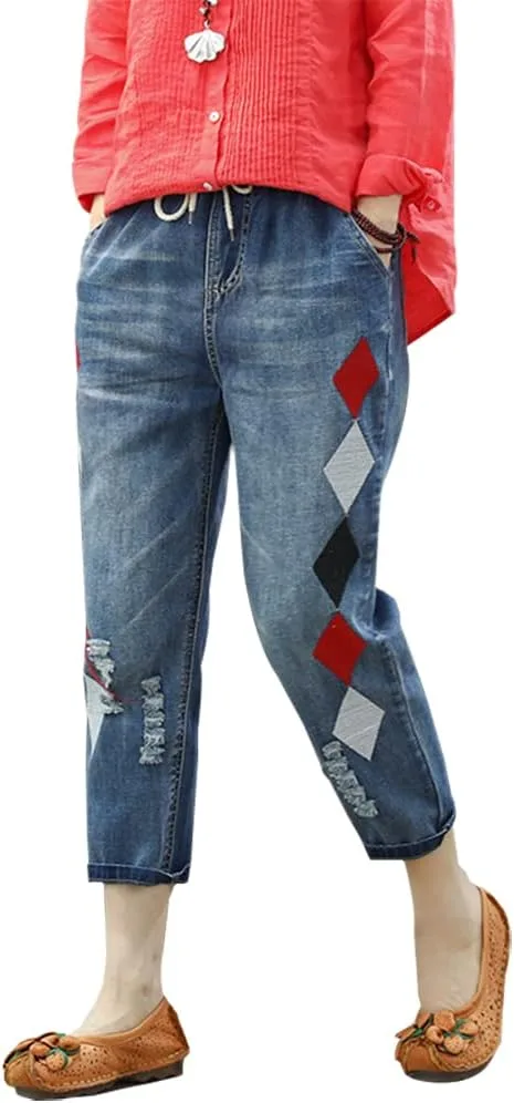 Женские джинсы Kinghua с высокой талией и цветочной вышивкой
Женские джинсы Kinghua с высокой талией и цветочной вышивкой