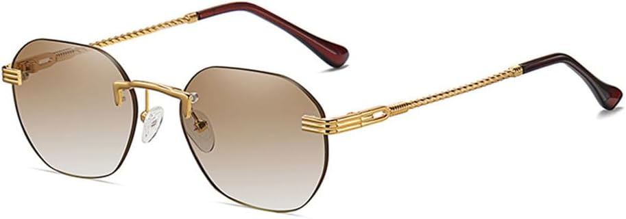 Женские солнцезащитные очки без оправы из золотистого металла, безрамочные солнцезащитные очки с градиентными линзами, синие солнцезащитные очки для мужчин с защитой от УФ-излучения UV400 VFDHN, Gold With Brown
Женские солнцезащитные очки без оправы из золотистого металла, безрамочные солнцезащитные очки с градиентными линзами, синие солнцезащитные очки для мужчин с защитой от УФ-излучения UV400 VFDHN, Gold With Brown