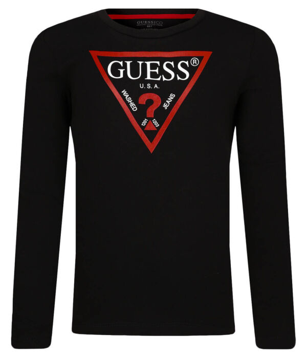 Лонгслив детский Guess с контрастным принтом, черный
Лонгслив детский Guess с контрастным принтом, черный
