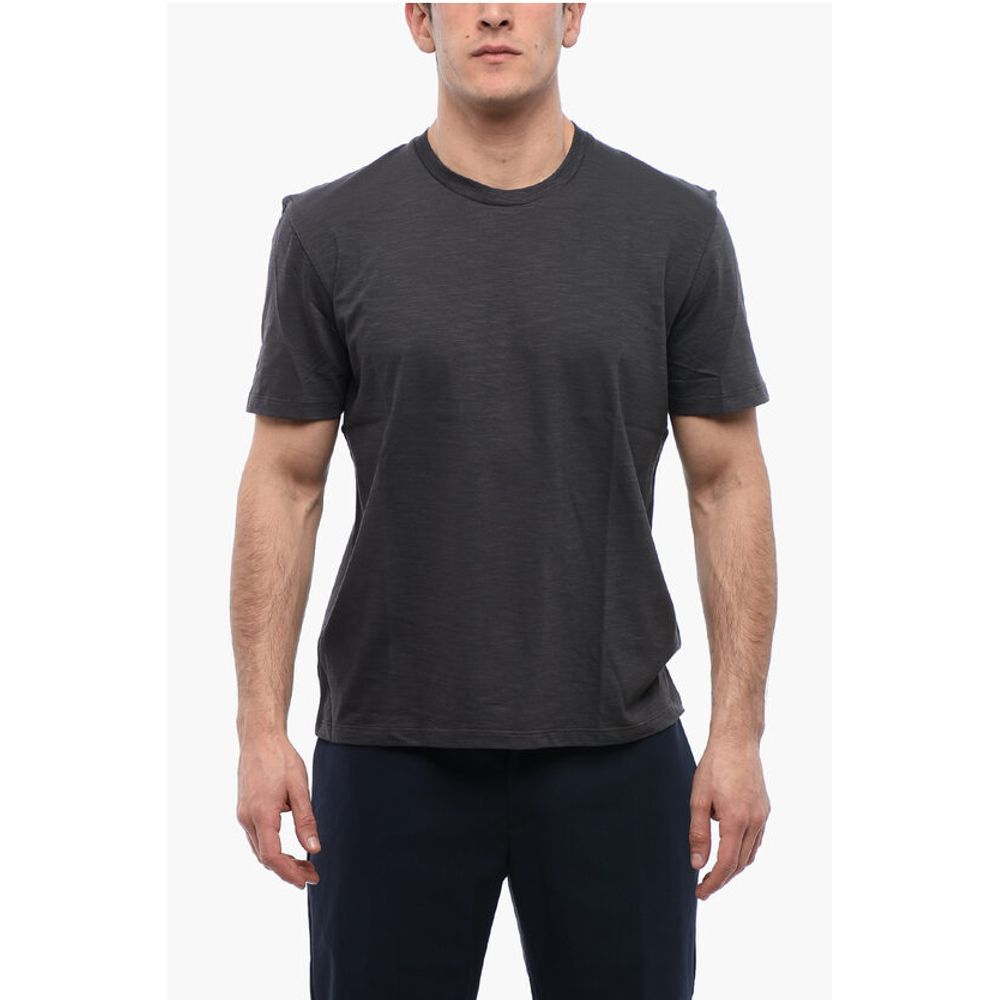 Футболка из хлопка с однотонной кокеткой сзади Neil Barrett, Gray 
Футболка из хлопка с однотонной кокеткой сзади Neil Barrett, Gray