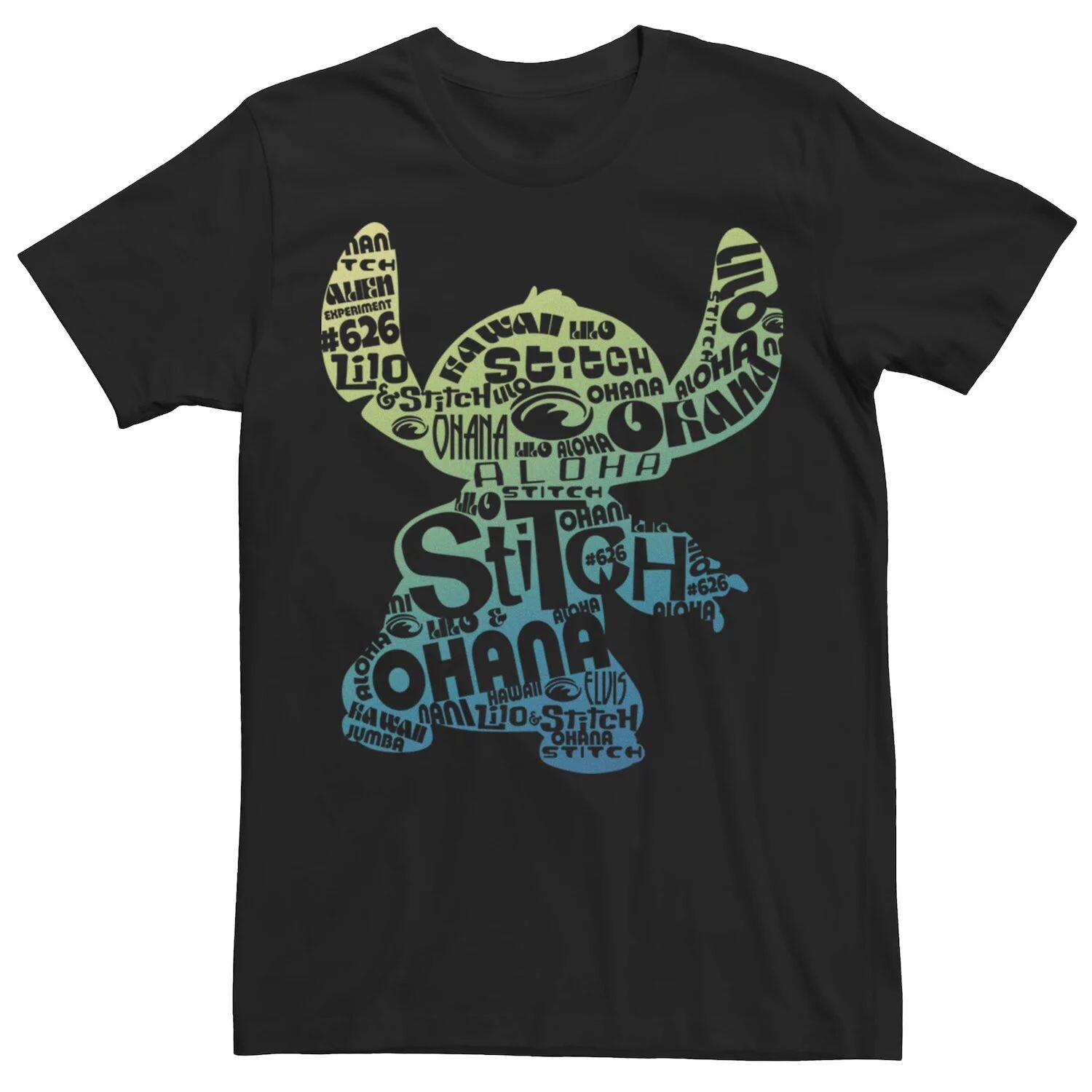 Мужская футболка Disney Lilo & Stitch Silhouette с градиентной заливкой и надписью Licensed Character
Мужская футболка Disney Lilo & Stitch Silhouette с градиентной заливкой и надписью Licensed Character