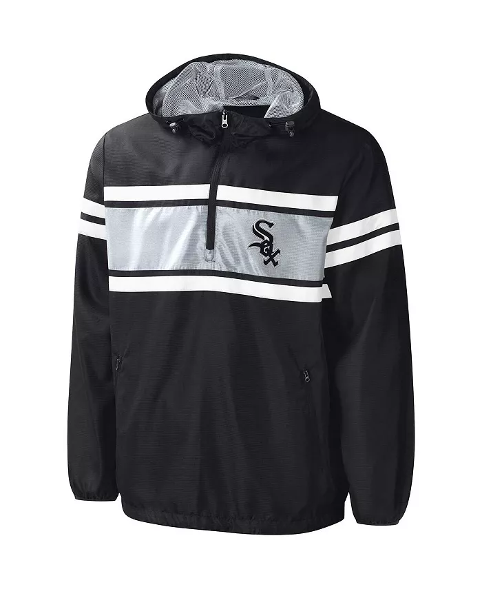 Мужская черная ветровка Chicago White Sox Game Score с молнией на четверть G-III Sports by Carl Banks
Мужская черная ветровка Chicago White Sox Game Score с молнией на четверть G-III Sports by Carl Banks