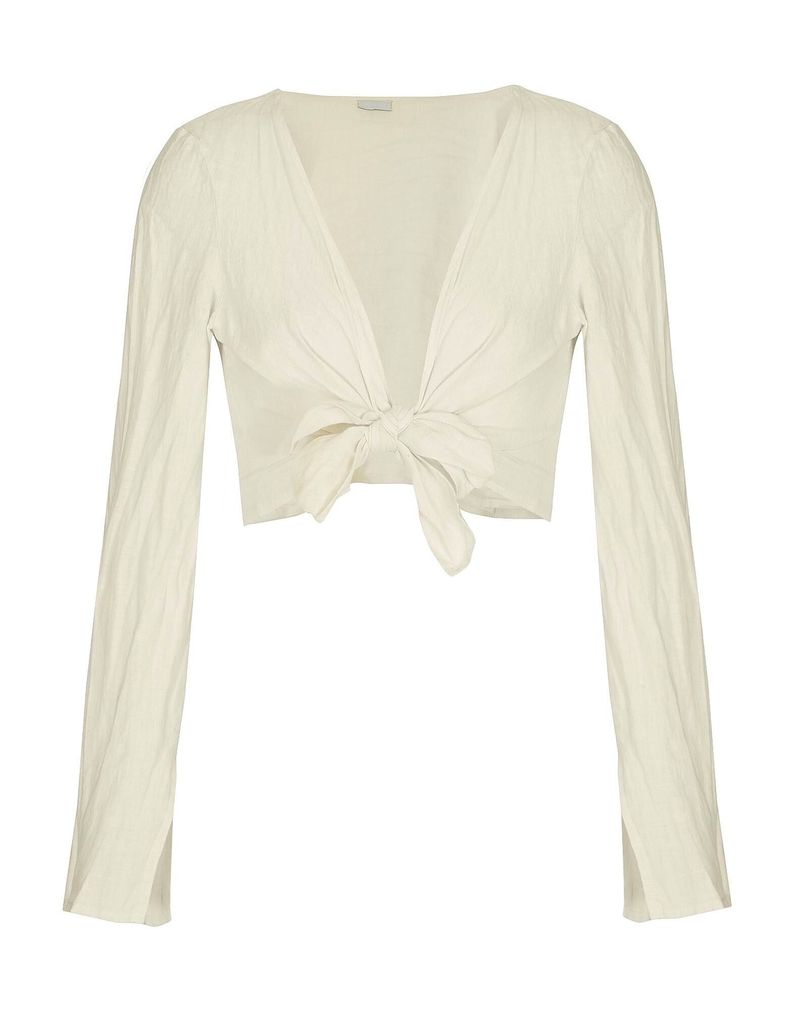 Льняной укороченный топ с длинным рукавом 7 By Yoox, кремовый
Льняной укороченный топ с длинным рукавом 7 By Yoox, кремовый