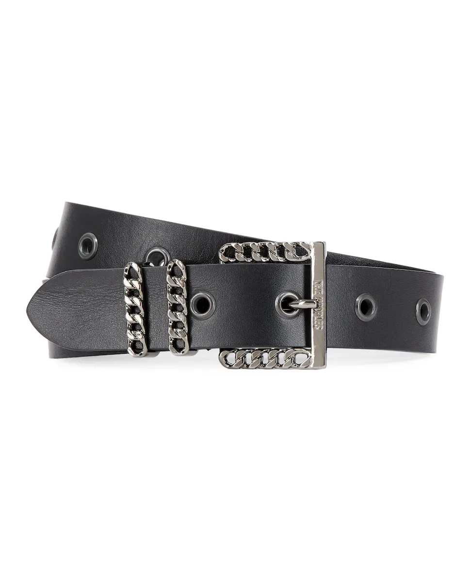 Черный кожаный женский ремень с цепочной пряжкой The Kooples, черный
Черный кожаный женский ремень с цепочной пряжкой The Kooples, черный