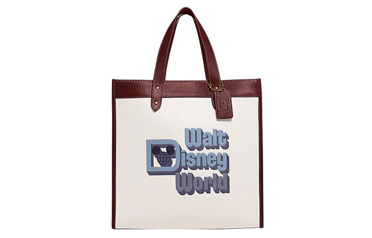 COACH Дисней, кожаная сумка-тоут, шоппер, кроссбодди, большая женская сумка через плечо белая и умбра 
COACH Дисней, кожаная сумка-тоут, шоппер, кроссбодди, большая женская сумка через плечо белая и умбра